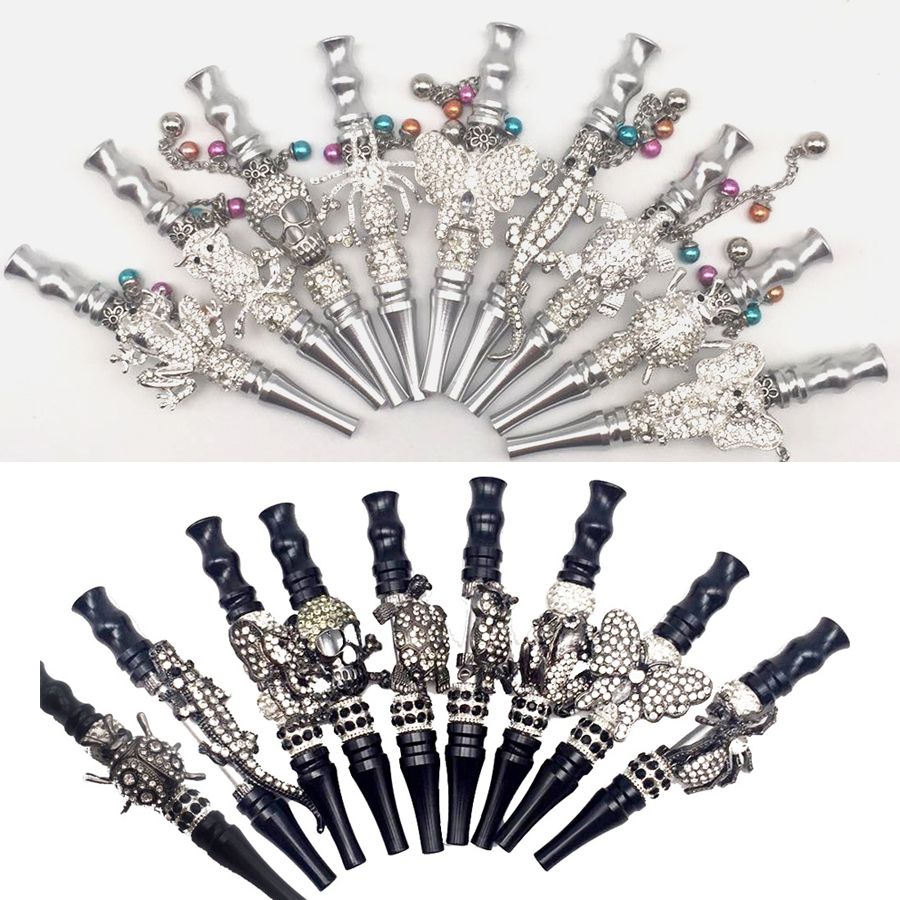 2021 Alloy Hookah Jewelry Mouthpiece Shisha Hookah Mouth Tip Black