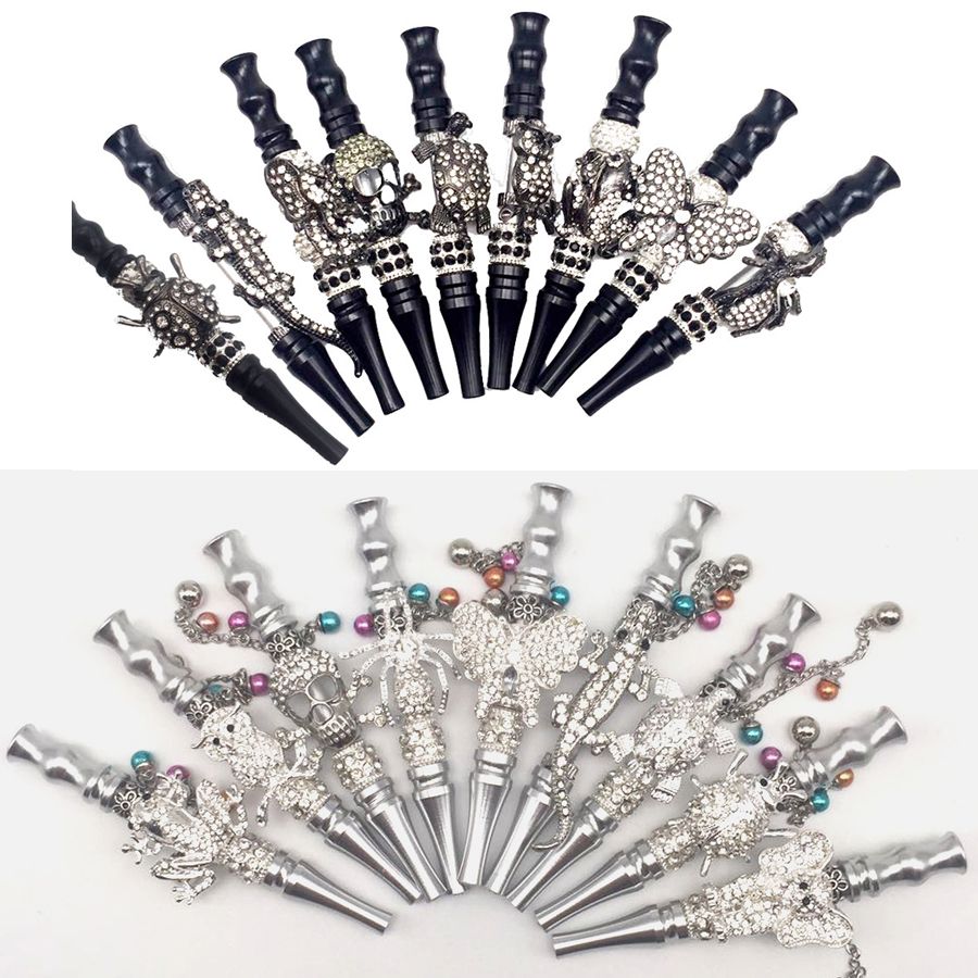 2021 Black Silver Mouthpiece Metal Hookah Tips For Men Jewelry Alloy