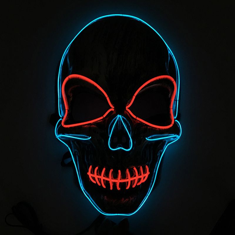 Cheap Halloween Mask LED Light Up Funny Masks Halloween Cosplay Costume