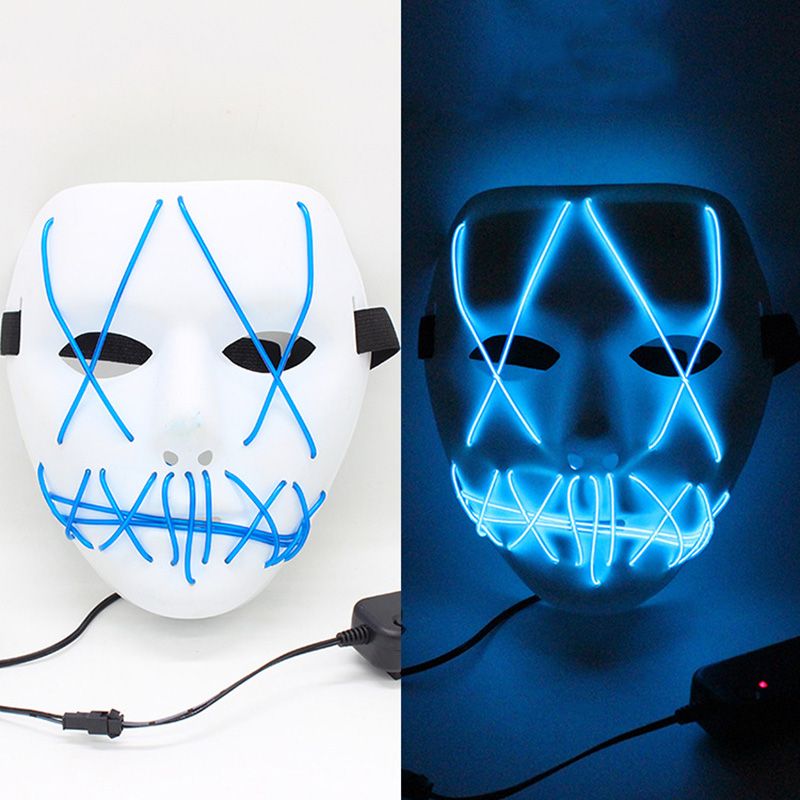 Halloween Masks Party Masks LED Light Masks Light Up Halloween Cosplay ...