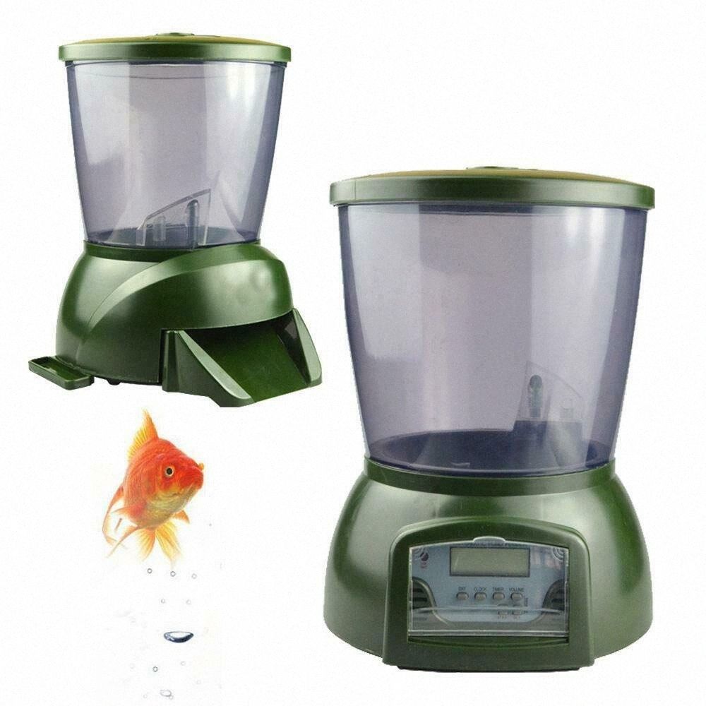 2021 4.25L Automatic Pond Fish Feeder Digital Tank Pond Fish Food Timer