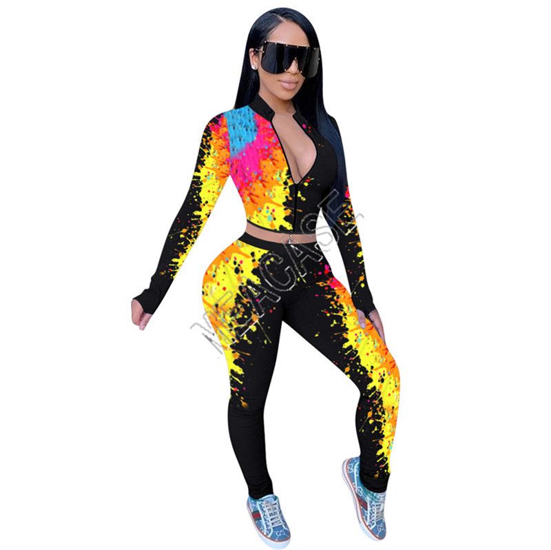 oversized tie dye graffiti print tracksuit