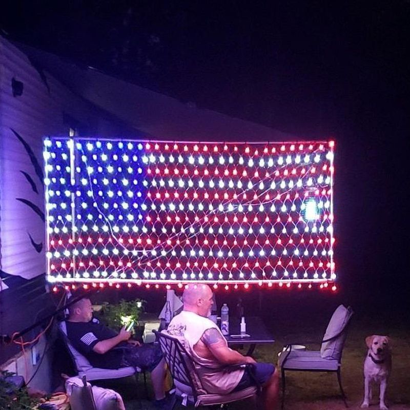 110V 30V 120V American Flag String Lights 6.5ft*3.3ft LED Strip Light
