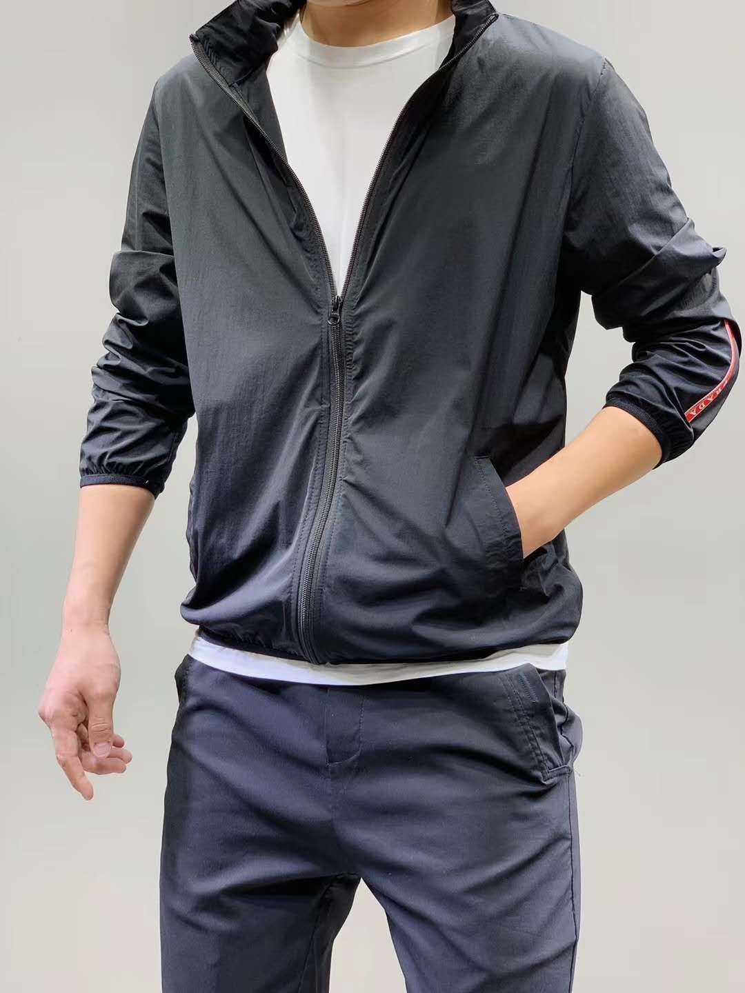 Summer Mens Sun Protection Jacket Casual Fashion Fabric Stretch