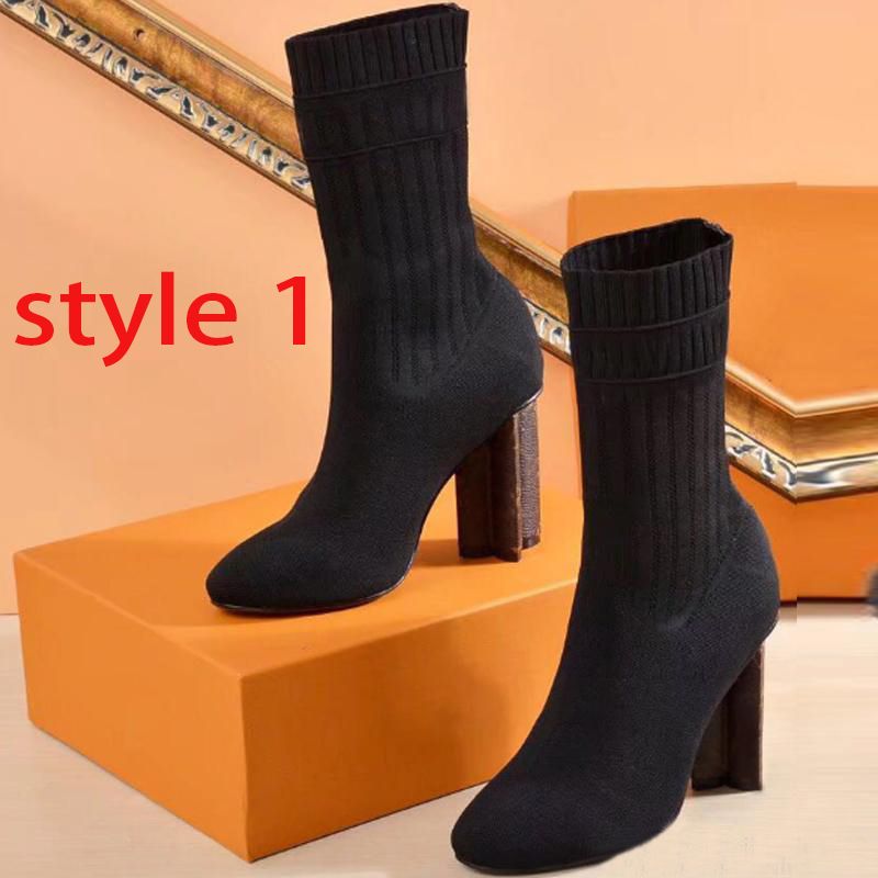 Socks Boots Designer Autumn Winter Women Shoes Knitted Elastic Boots ...
