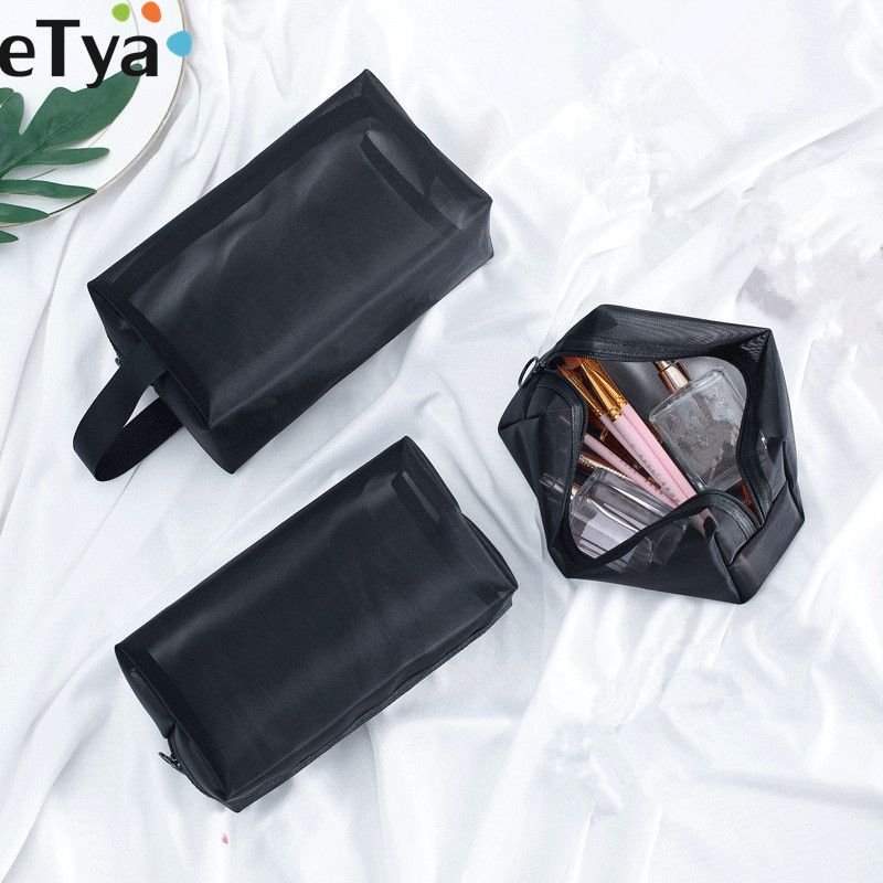 Makeup Bag Women Mesh Small Large Clear Transparent Make Up Bag Travel Neceser Toiletry Cosmetic ...