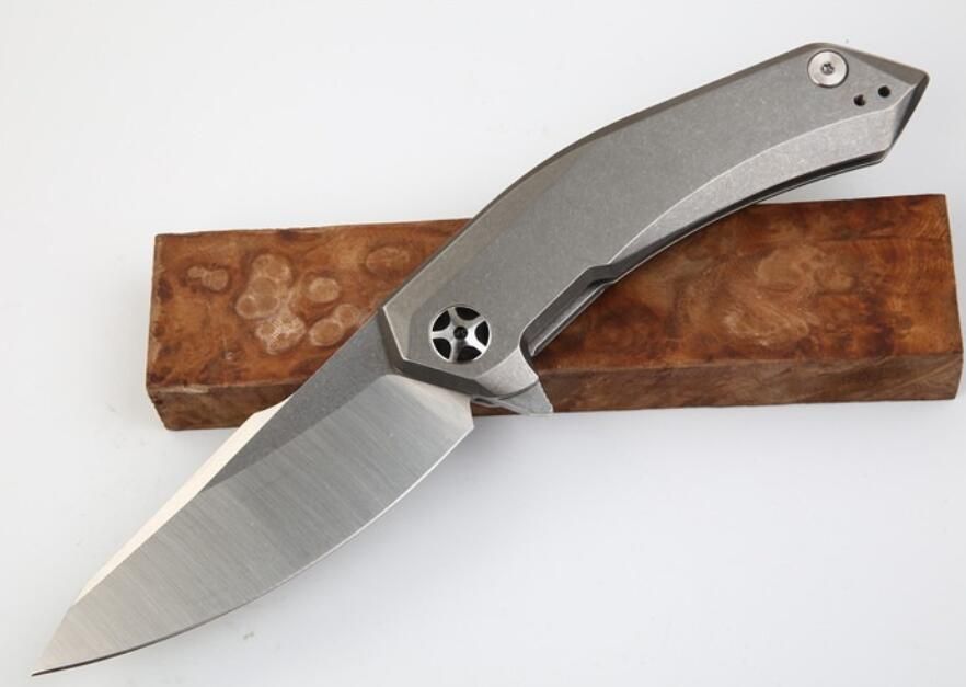 ZT Zero Tolerance 0095 ZT0095 D2 Silver Satin TC4 Titanium Handle Ball Bearing Folding Hunting