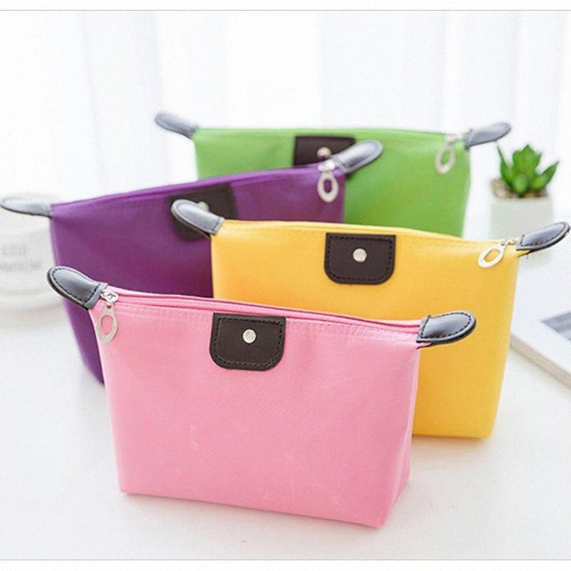 2020 Old Cobbler College Girl Cosmetic Bag Nylon Cloth Color Wash Bags Stylish Zipper Small Bag ...