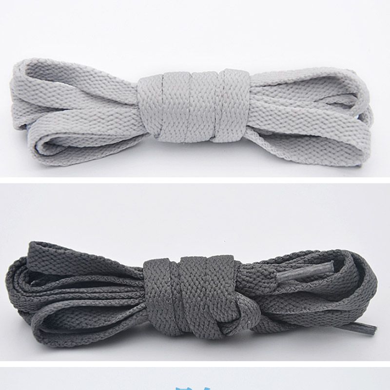 black and white flat shoelaces