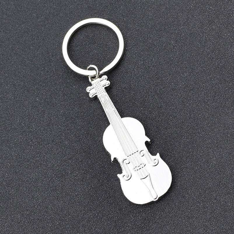 2020 Musical Instrument Guitar Keychain Violin Key Chains Holder Key