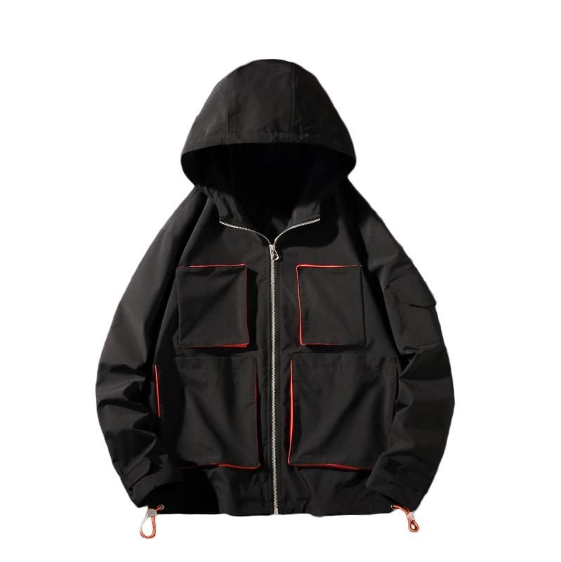 Men Fashion Baggy Casual Bomber Jacket Army Green Autumn Japan Style