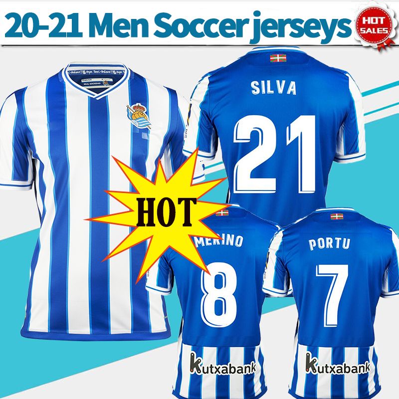 2020 Real Sociedad Soccer Jerseys #21 SILVA 20/21 Men Home ...