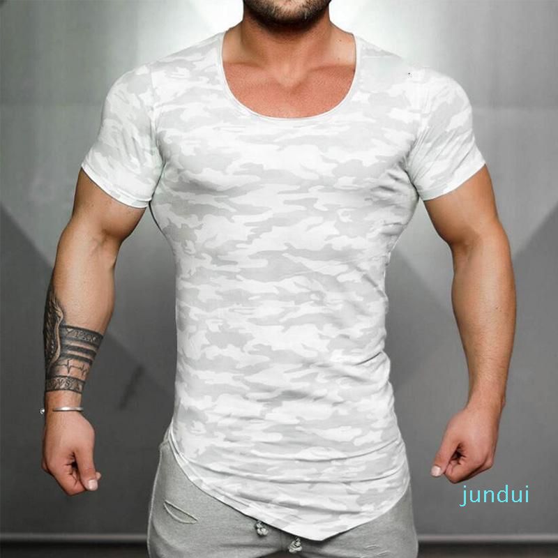 Hot Sale New Mens Tight Fitting Short Sleeved T Shirt Fitness