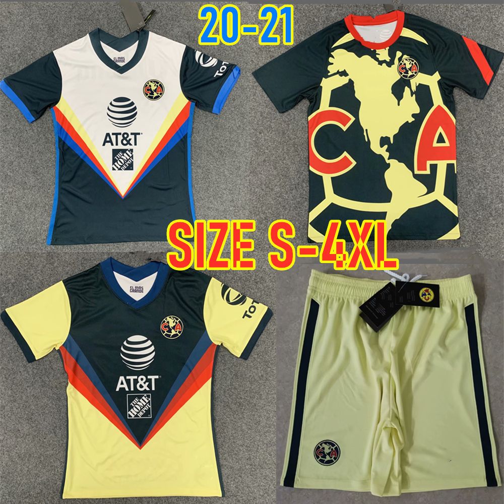 2020 S 4XL Club America Soccer Jersey Set 20 21 Liga MX P.AGUILAR G. DOS SANTOS GIOVANI R 