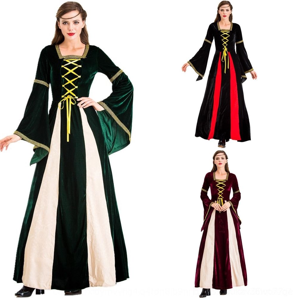 2020 Halloween Long Skirt Dress Greek Play Royal Princess