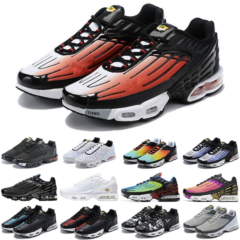 2021 Cheap Tn Plus 3 Men Women Running Shoes Triple White