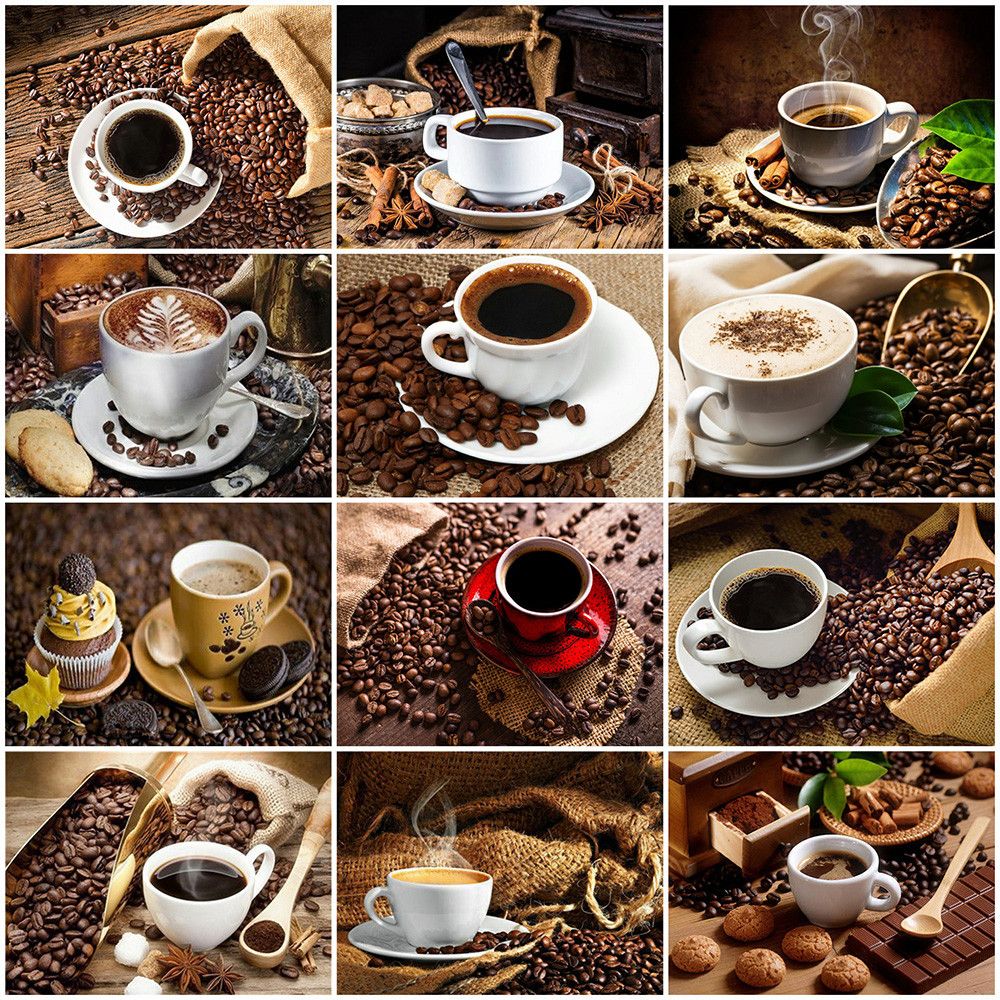 2021 Wall Art Diamond Painting Coffee Full Square Round Diamond