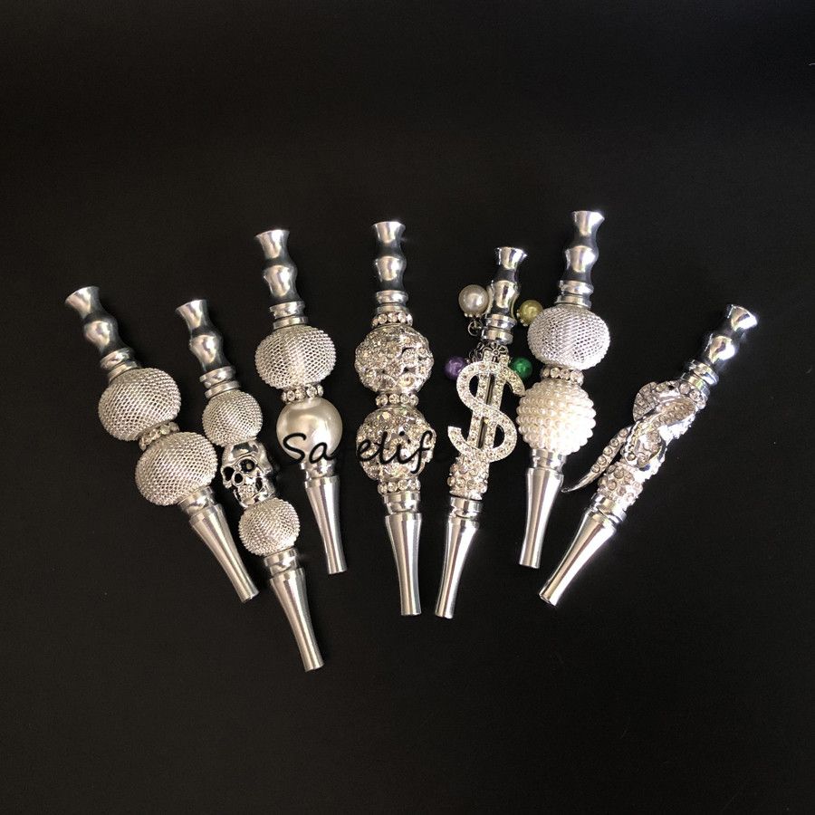 2021 Wholesale New Design Silver Luxur Alloy Hookah Jewelry Mouthpiece
