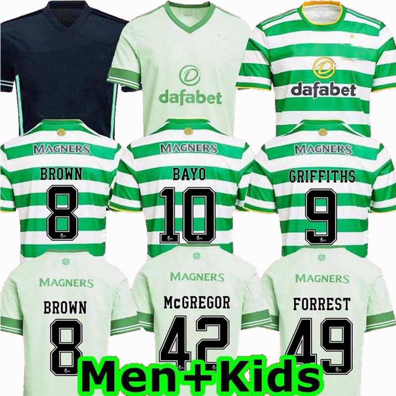2021 2020 2021 Celtic Soccer Jerseys GRIFFITHS BROWN Home ...