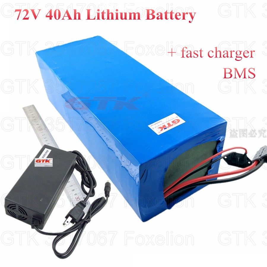 Li Ion Ebike Battery Pack 72V 40Ah Lithium For 3000W 5000W ...