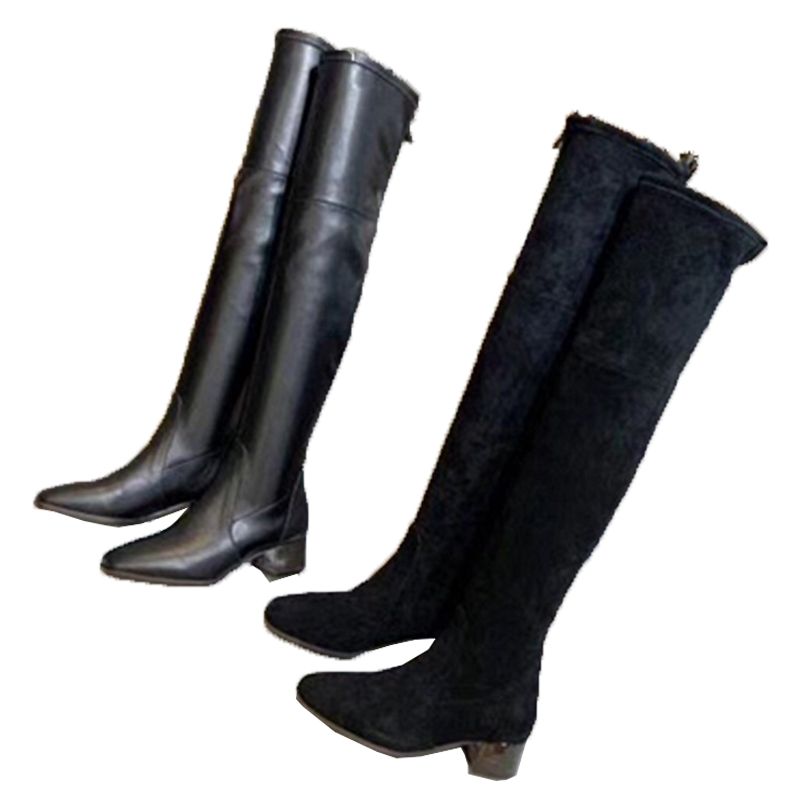 Womens Designer Boots Genuine Leather Over Knee Shoes Winter Boots New ...