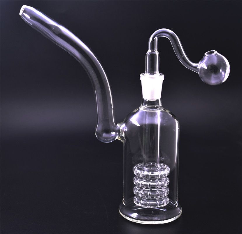 2021 Glass Bong Thick Glass Ash Catcher Bongs Inline 4 Stereo Matrix