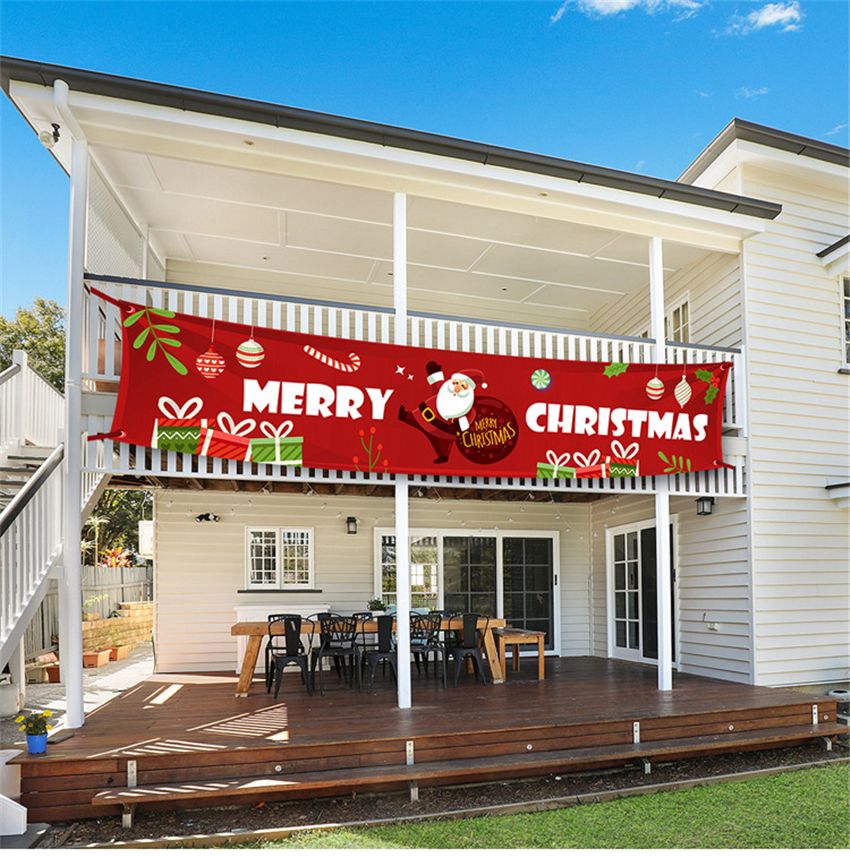 2020 Santa Claus Outdoor Banner Merry Christmas Flags Decoration For