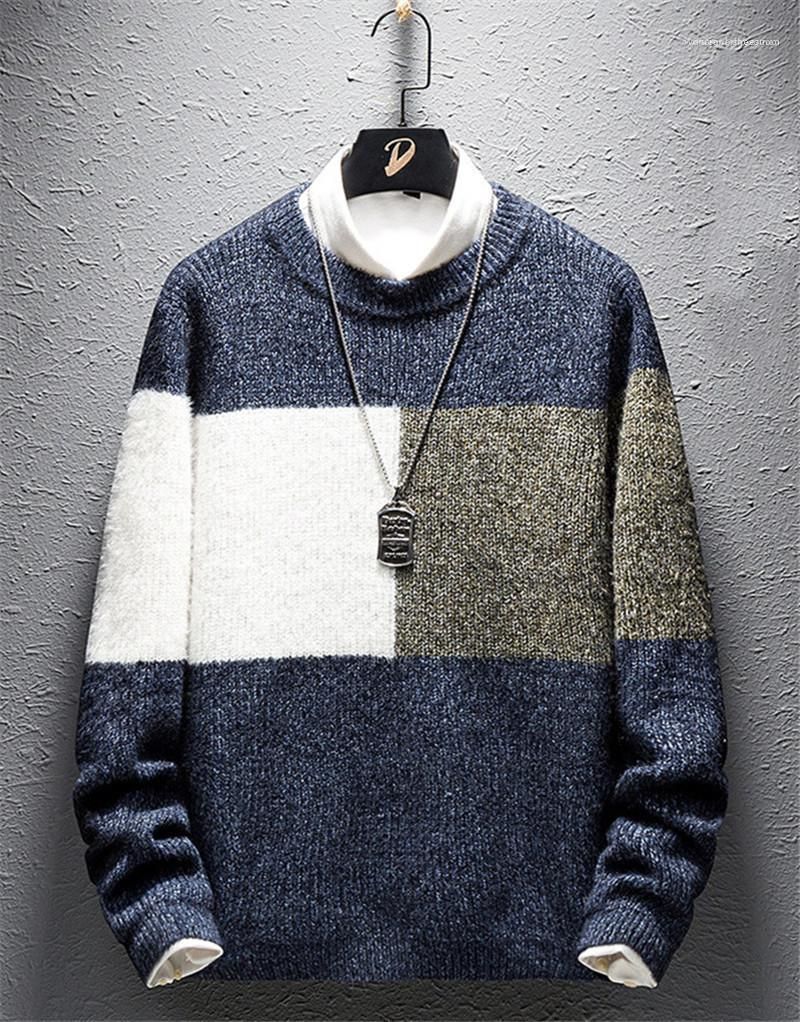 Panelled Mens Designer Sweaters Fashion Loose Pullover Mens Sweaters ...