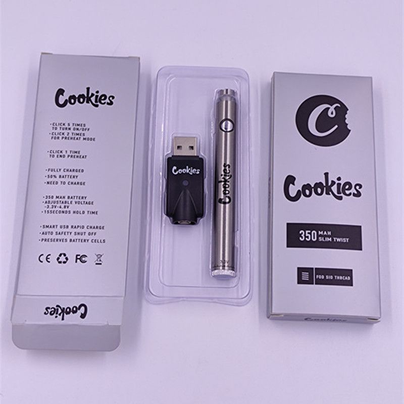 New Cookies Vape Battery 350mAh Preheat Pen Variable Voltage Preheating