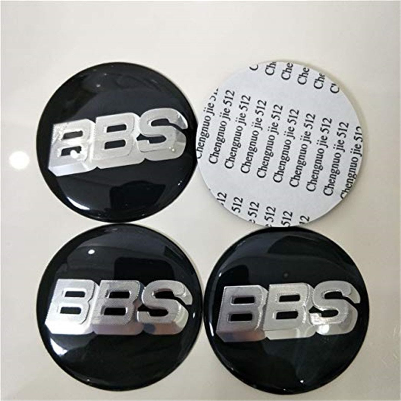 2021 BBS Car Wheel Center Cap Emblem Badge Stickers Black Silver From