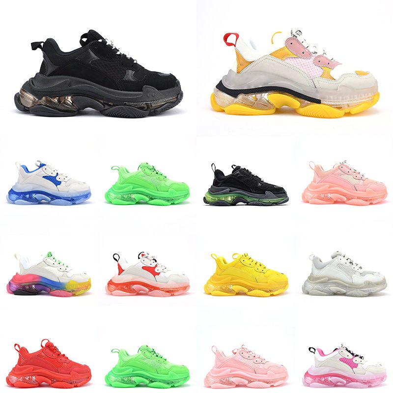 2020 Triple S Clear Bubble Midsole Casual Shoes Multicolor Combination ...