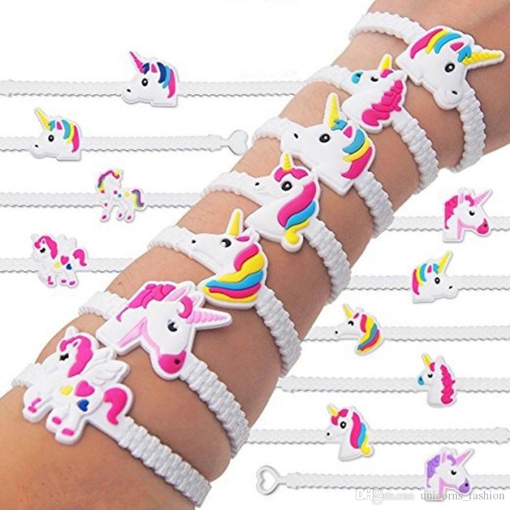 Wholesale Jelly, Glow At 0.18, Get Unicorn Charms Wristband Silicone