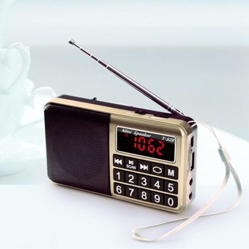 Large Display USB Rechargeable Pocket Radio AM FM With Speaker Handheld