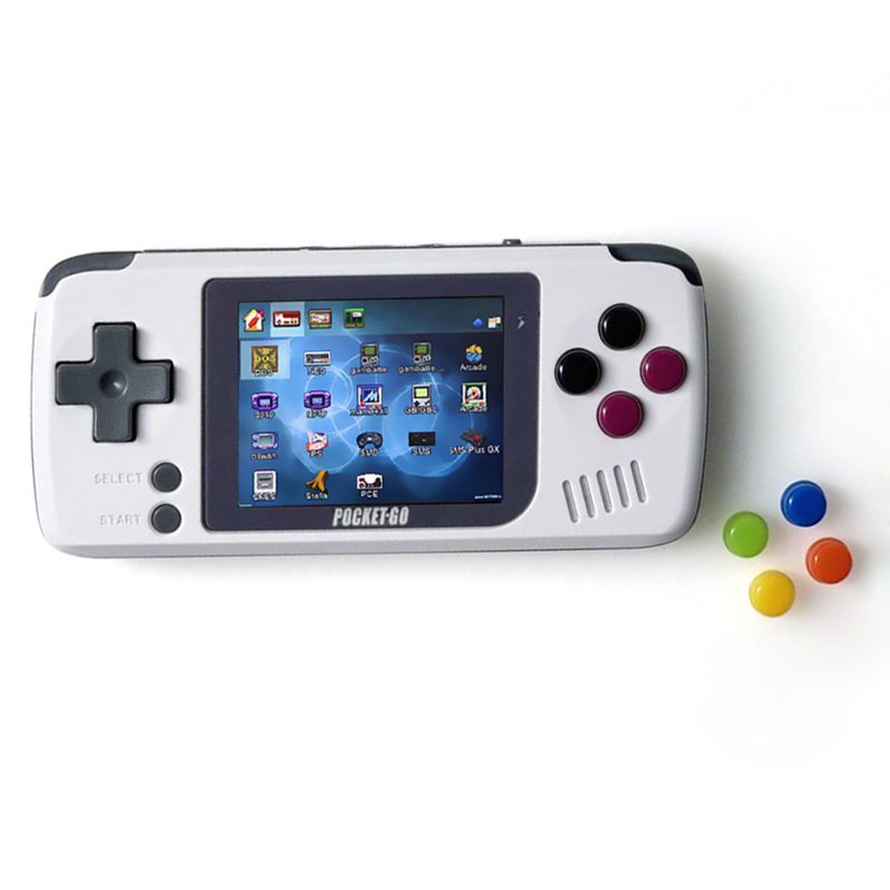 V2 PocketGo Handheld Game Console 2.4inch Screen Retro Game Player With 32G TF Card NES/GB/GBC