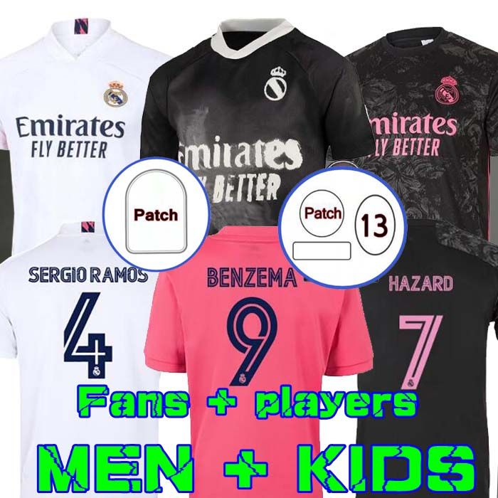 2021 Fans Player 2020 Real Madrid Jerseys Hazard BENZEMA ...