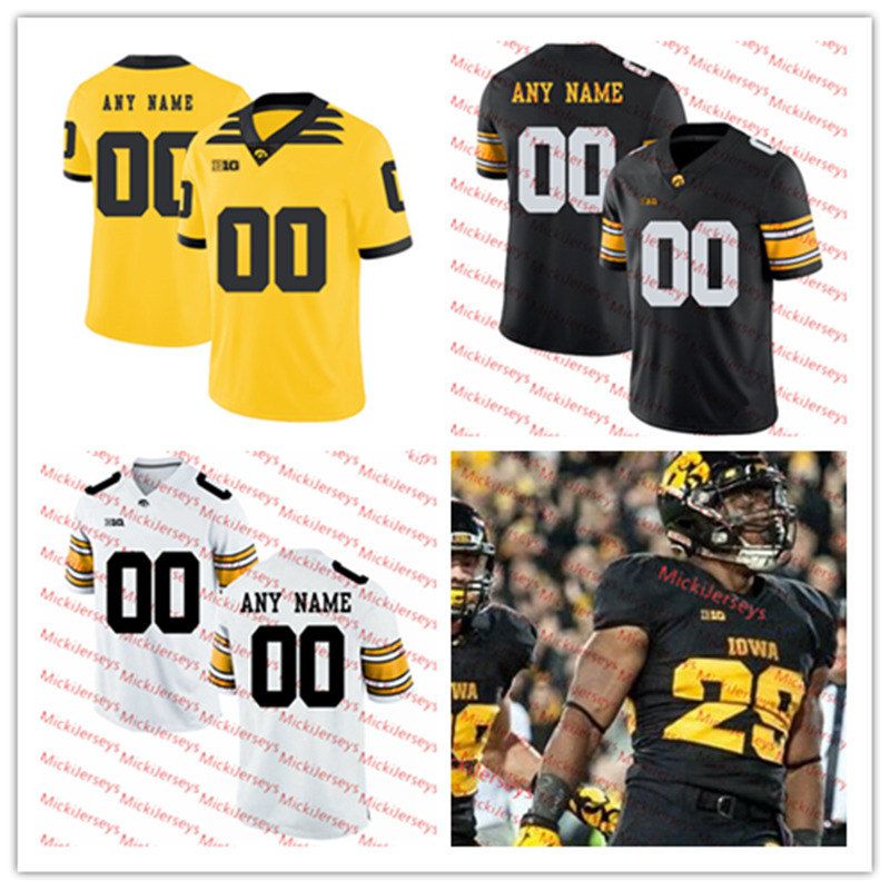2021 Mens Custom Iowa Hawkeyes FOOTBALL Jersey Youth Deuce Hogan Julius