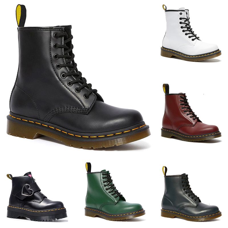 Mens Womens Dr Martin Boots 1460 Black White Cherry Red Green Navy 2976 ...