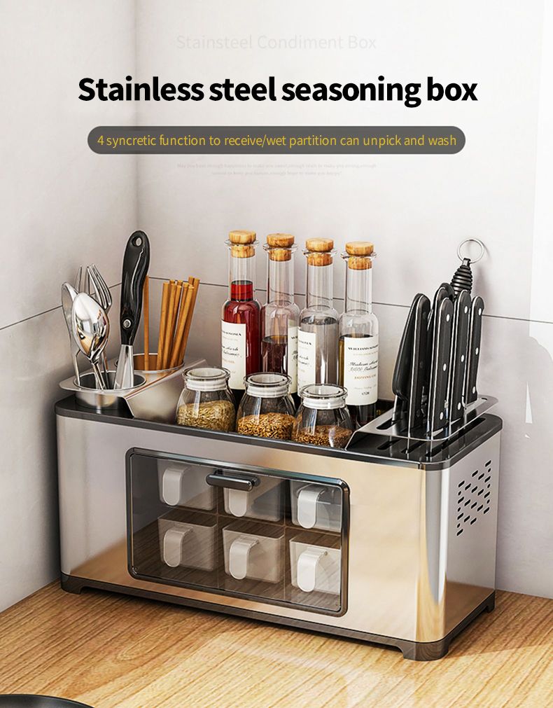 2021 Kitchen Multi Function Storage Box Creative Plastic Storage Multi Functional Living Room