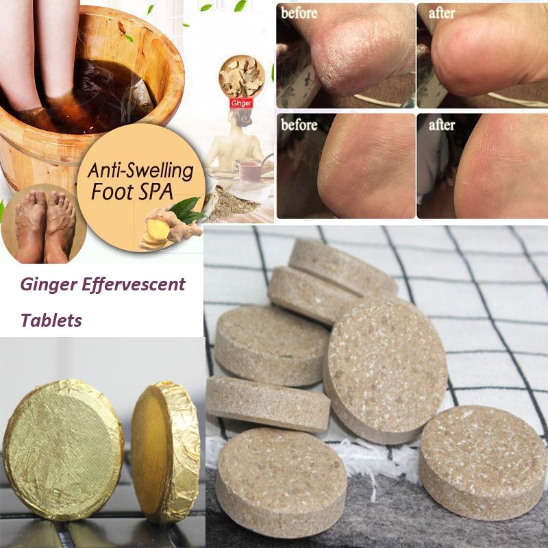 Anti Swelling Foot SPA Ginger Foot Soak Effervescent Tablets Treatment