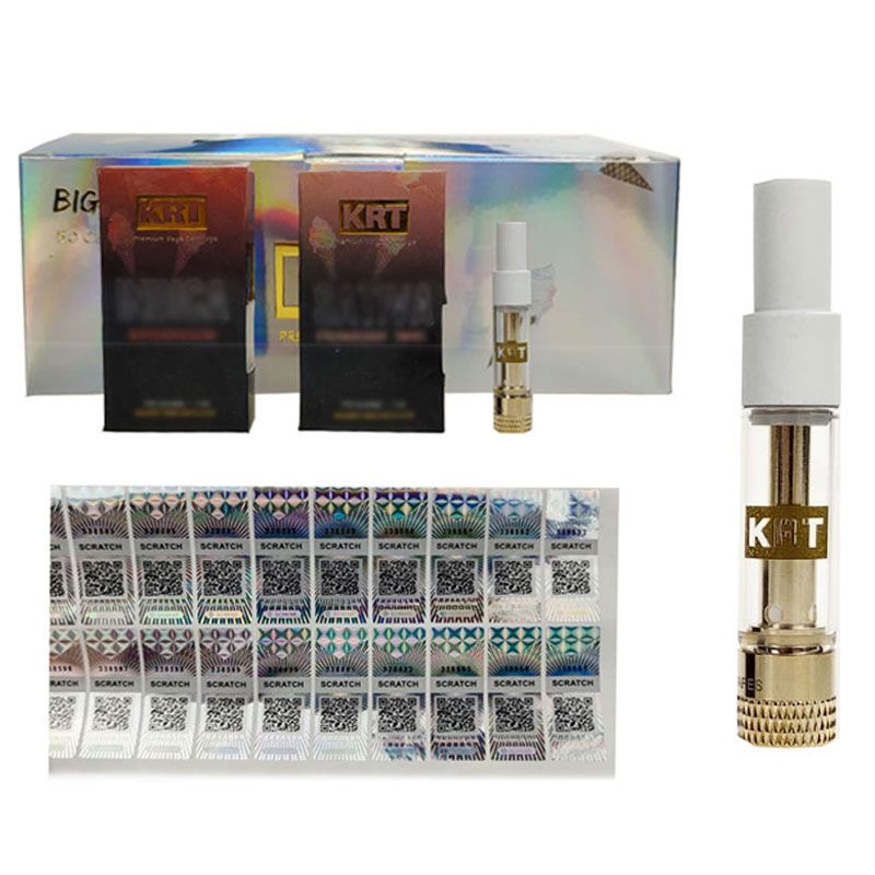 POPULAR Hot KRT Cartridge 0.8ml 1.0ml KRT Vape Carts Glass Ceramic Gold