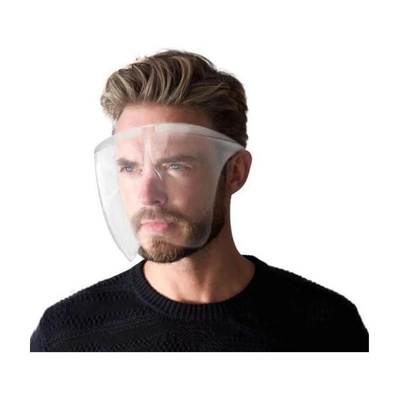 Discount Plastic Safety Faceshield With Glasses Frame Transparent Full Face Cover Protective