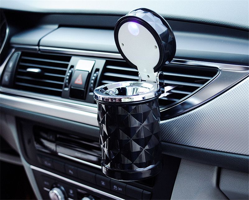 2021 Luxury Car Accessories Portable LED Light Car Ashtray Universal