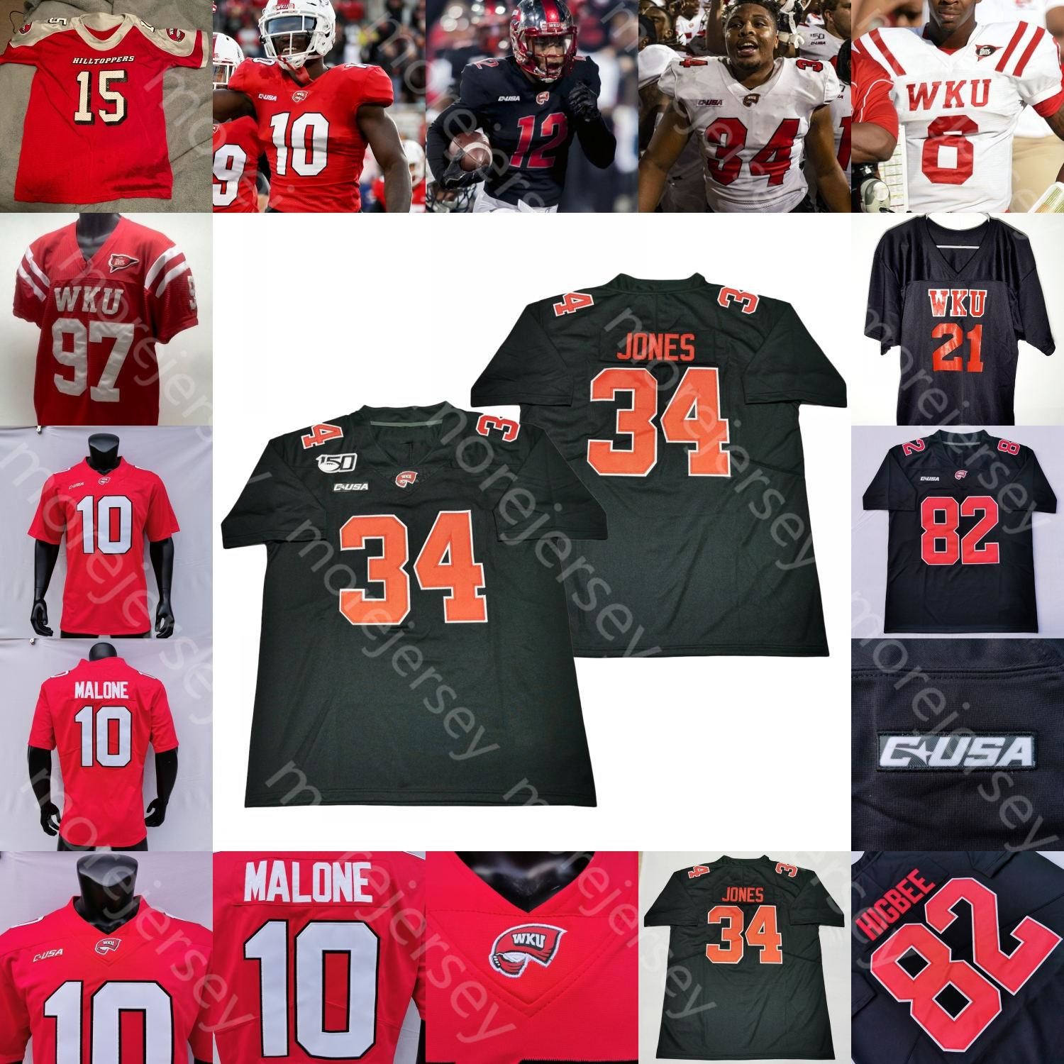 2021 Custom Western Kentucky Hilltoppers WKU Football Jersey NCAA
