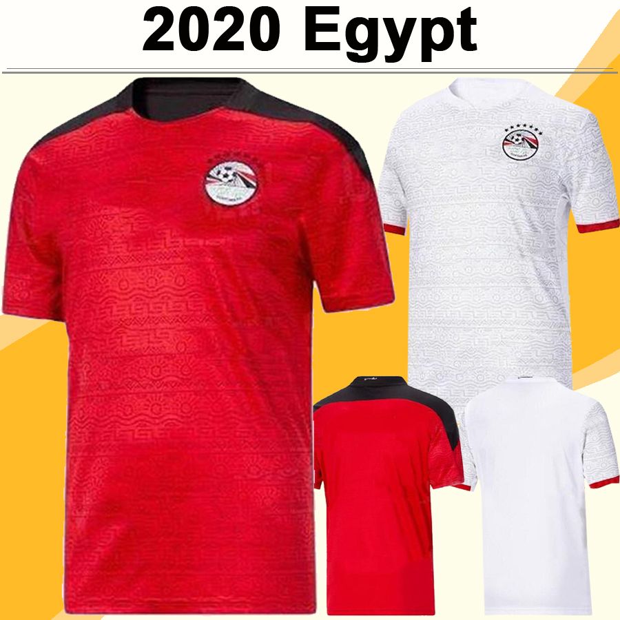2021 2020 Egypt KAHRABA Mens Soccer Jerseys National Team Home Red Away