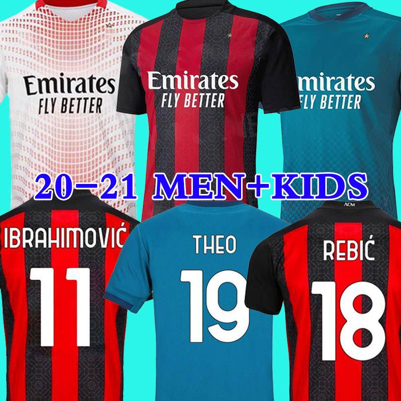 2021 20 21 AC Milan Soccer Jersey 2020 2021 Football Shirt ...