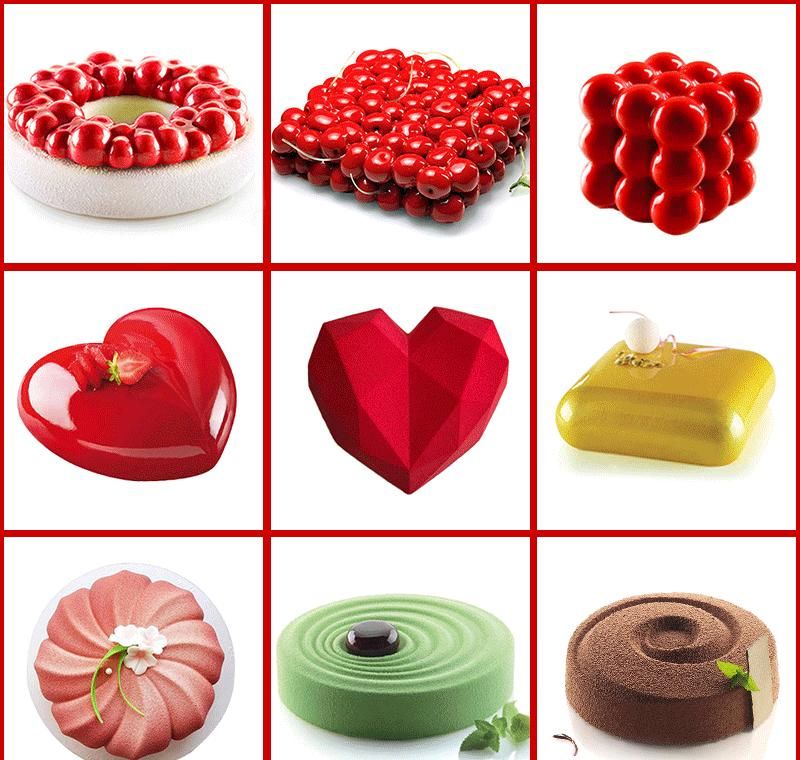 Acheter Pas Cher Moules De Decoration De Gateau 3d Moules En Silicone Cuisson Cuisson Outils Pour Gateaux Ronds Coeur Gateaux Chocolat Brownie Mousse Font Dessert Pan Du 4 11 Fr Dhgate
