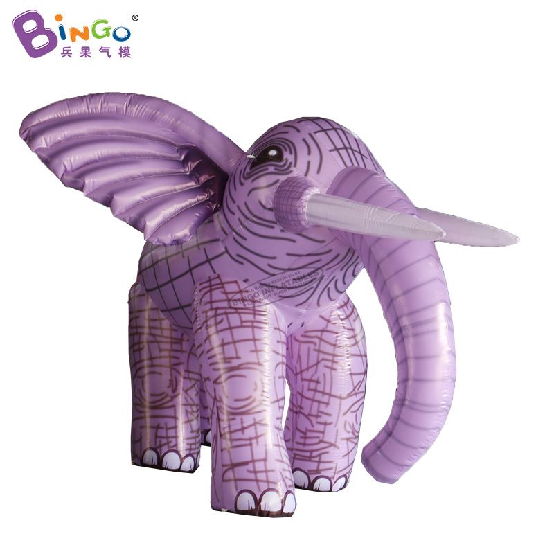 2021 Personalized 2 Meters Tall Purple Inflatable Elephant Replica