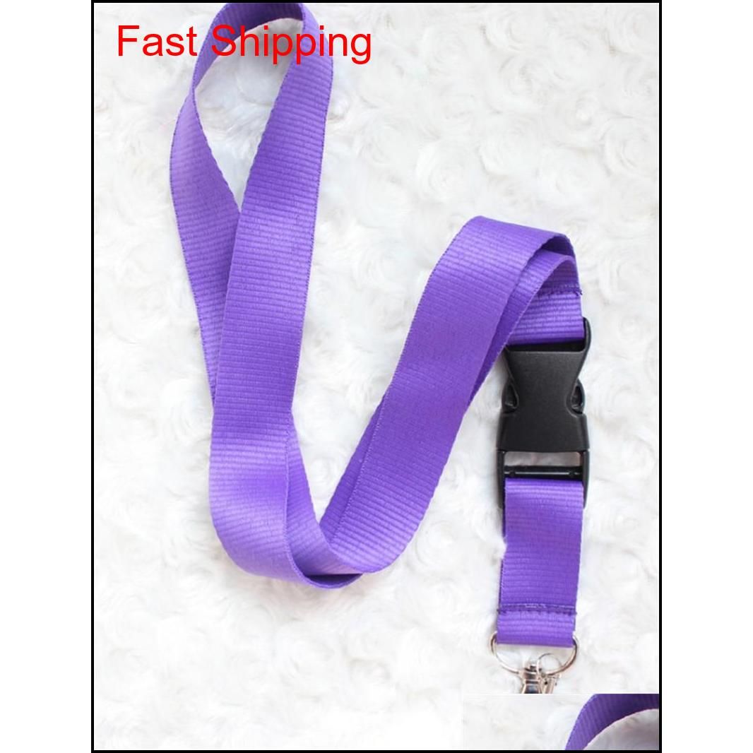 Lanyards Clothes Cellphone Lanyards Key Chain Necklace Work Id Card Neck Fashion Strap Custom Logo Black For Phone 24 Colors Ksfpv Kak Glxw0
