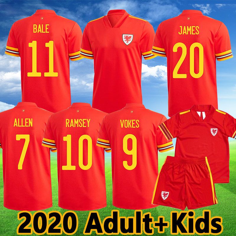 2021 2020 Wales Soccer Jerseys BALE JAMES RAMSEY Football ...