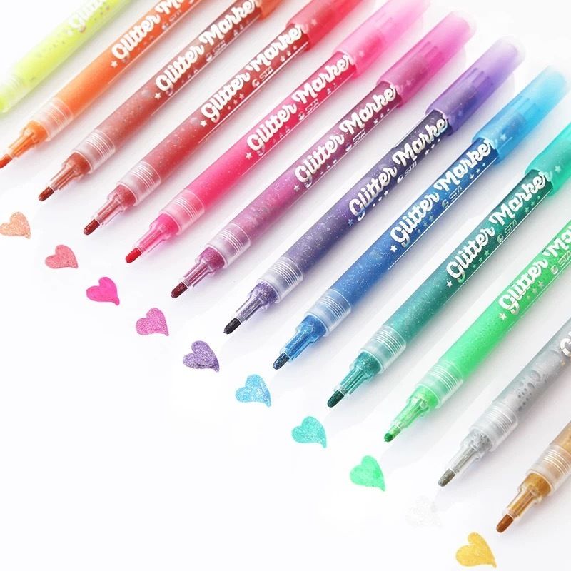 Wholesale STA1152 Glitter Marker Pens Set Waterproof Poster